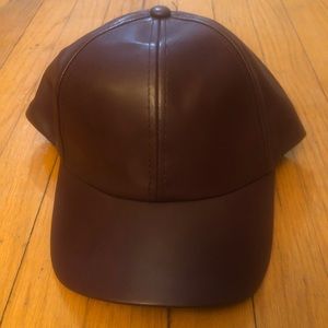 Faux Leather Hat